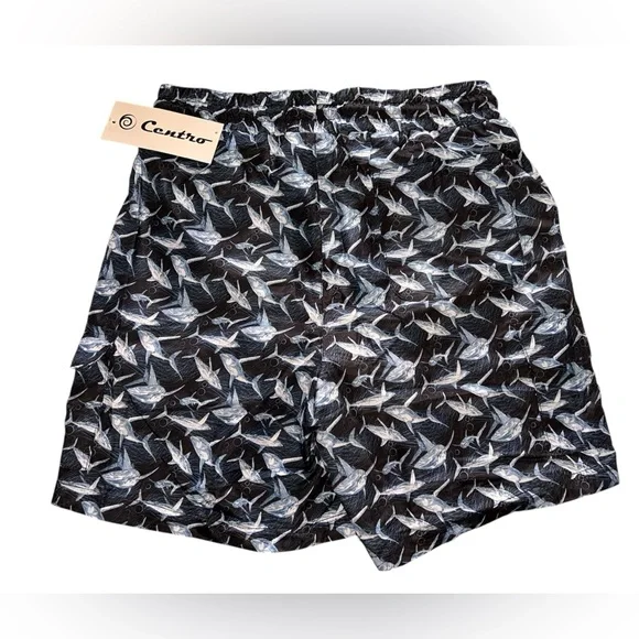 Centro Fish Print Men Swim Shorts With Drawstring size S NWT - Picture 2 of 2